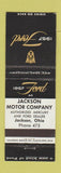 Matchbook Cover - 1957 Ford Jackson OH low phone # WEAR