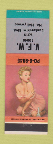 Matchbook Cover - VFW North Hollywood CA pinup