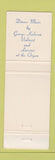 Matchbook Cover - Lexington Hotel Detroit MI