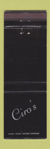 Matchbook Cover - Ciro's Detroit MI restaurant