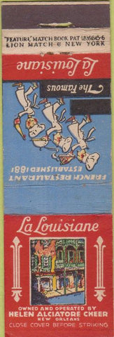 Matchbook Cover - La Louisiane New Orleans LA