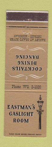 Matchbook Cover - Eastman's Gaslight Room Detroit MI