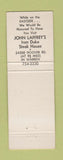 Matchbook Cover - John Laffrey's Steaks Detroit MI