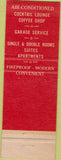 Matchbook Cover - Hotel Mount Royal Baltimore MD
