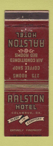 Matchbook Cover - Ralston Hotel Columbus GA WEAR
