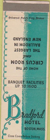 Matchbook Cover - Bradford Hotel Boston MA