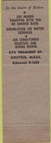 Matchbook Cover - Bradford Hotel Boston MA