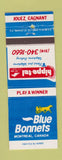 Matchbook Cover - Blue Bonnets Horse Harness Racing Montreal ON