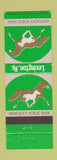 Matchbook Cover - Kentucky Horse Park Racing Lexington KY
