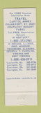 Matchbook Cover - Kentucky Horse Racing Frankfort KY