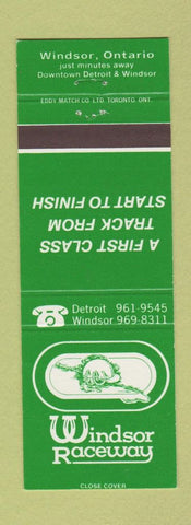 Matchbook Cover - Windsor Raceway Horse Racing ON
