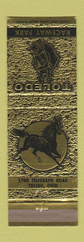Matchbook Cover - Toledo Raceway Horse Racing OH