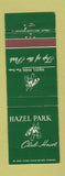 Matchbook Cover - Hazel Park Club Hosue Horse Racing