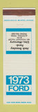 Matchbook Cover - 1973 Ford Altoona PA Jack Beasley Lincoln Mercury