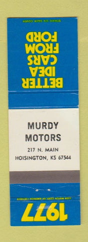 Matchbook Cover - 1977 Ford Murdy Motors Hoisington KS