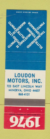 Matchbook Cover - 1976 Ford Loudon Motors Minerva OH
