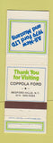 Matchbook Cover - 1979 Ford Mustang Coppola Bedford Hills NY