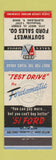 Matchbook Cover - 1951 Ford Southwest Cleveland OH CREASE