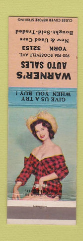 Matchbook Cover - Warner's Auto Sales York PA? Pinup