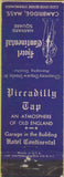 Matchbook Cover - Piccadilly Tap Cambridge MA Hotel Continental