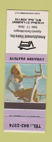 Matchbook Cover - Ameublement Vieira Montreal QC pinup