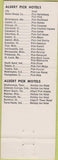 Matchbook Cover - The Pick Melbourne St Louis MO hotel
