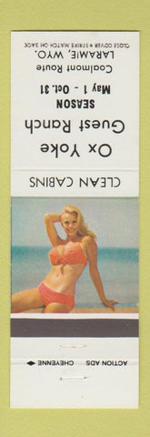 Matchbook Cover - Ox Yoke Guest Ranch Laramie WY pinup