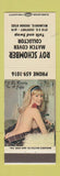 Matchbook Cover - Roy Schomber Match Collector Milwaukie OR pinup