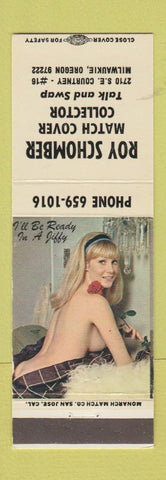 Matchbook Cover - Roy Schomber Match Collector Milwaukie OR pinup