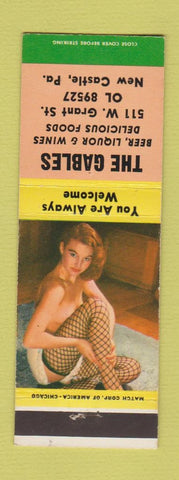 Matchbook Cover - The Gables Restaurant New Castle PA pinup