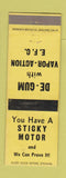 Matchbook Cover - De Gum Vapor Action Wynoil Labs Azusa CA WEAR