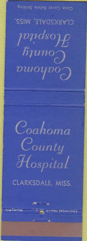 Matchbook Cover - Coahoma County Hospital Clarksdale MS