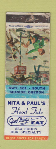 Matchbook Cover - Nita & Paul's Flood Tide Seaside OR WORN