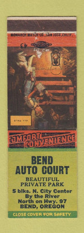 Matchbook Cover - Bend Auto Court Bend OR motel WEAR