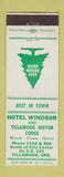Matchbook Cover - Hotel Windsor Tillamook OR