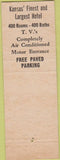 Matchbook Cover - Broadview Hotel Wichita KS