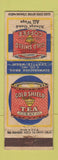 Matchbook Cover - Gold Shield Coffee Tea WEAR