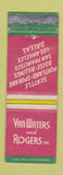 Matchbook Cover - Van Waters and Rogers Seattle Portland Dallas WEAR