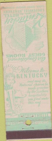 Matchbook Cover - Kentucky Hotel Louisville KY girlie