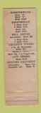 Matchbook Cover - Scoopmobile Mixer Tractors Portland OR WORN