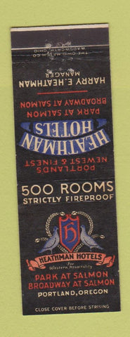 Matchbook Cover - Heathman Hotels Portland OR
