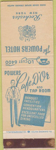 Matchbook Cover - Powers Hotel Rochester NY