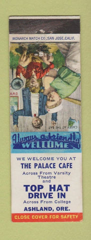 Matchbook Cover - Palace Cafe Ashland OR Top Hat Drive In