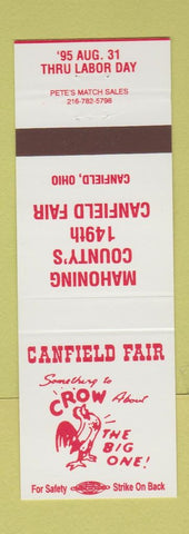Matchbook Cover - Canfield Fair OH 1995