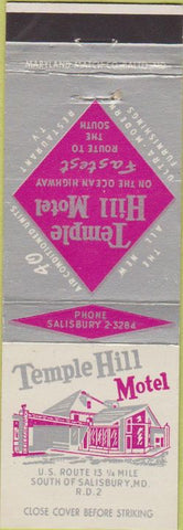 Matchbook Cover - Temple Hill Motel Salisbury MD