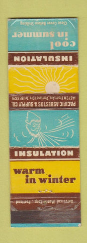 Matchbook Cover - Pacific Asbestos Insulation Portland OR WEAR