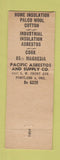Matchbook Cover - Pacific Asbestos Insulation Portland OR WEAR