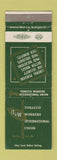 Matchbook Cover - Tobacco Workers Union Washington DC