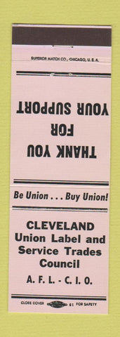 Matchbook Cover - Cleveland Union Label Council AFL CIO LAVENDER