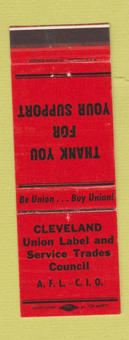 Matchbook Cover - Cleveland Union Label Council AFL CIO RED